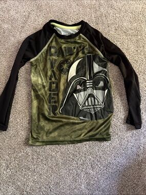 jumping beans Athletic' Darth Vader Olive Green & Black Long Sleeve Tee